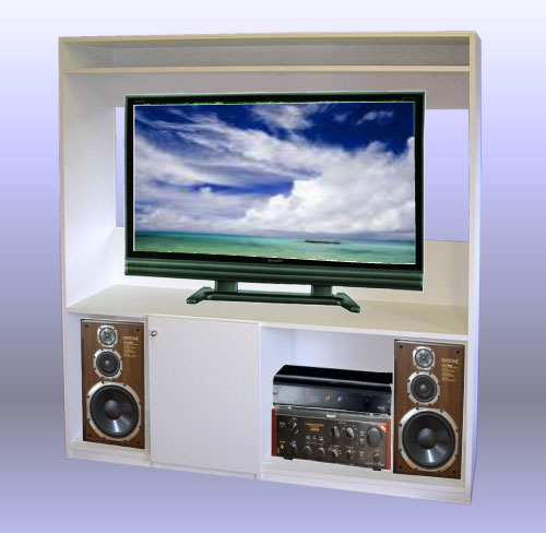 オーダーテレビ台と、オーディオラックの兼用家具・TV-019