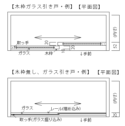 ドア付き棚 ガラス棚 引き戸 取手 オーダー家具設計のコツ オーダー家具自社製作 全国販売 リーデ 安心安い ぴったり棚 特注設計相談